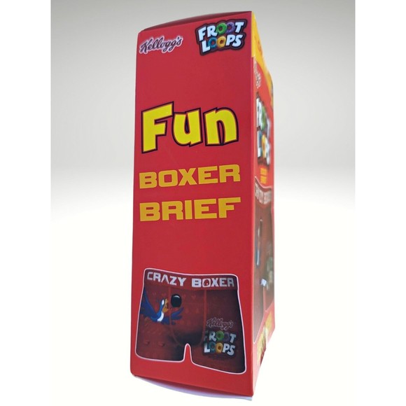 CRAZY BOXER Kellogg's Fruit Loops Toucan Sam Boxer Briefs Men's New in Box XL - Picture 4 of 6